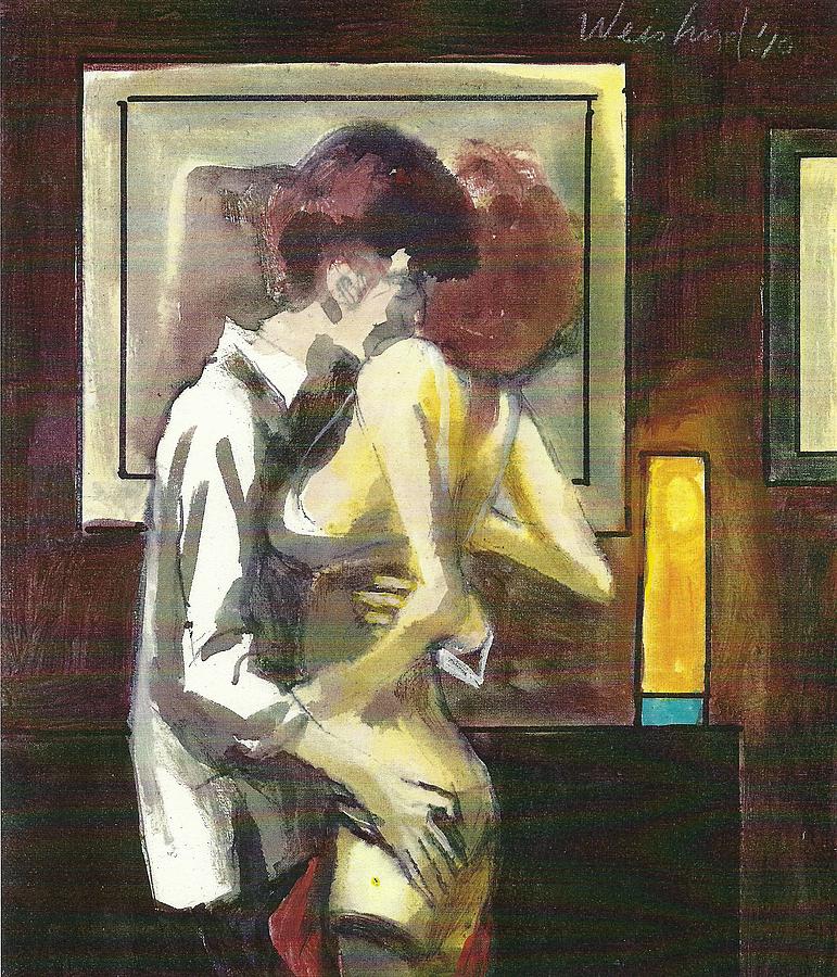 Love Painting - Lovers 111 by Harry Weisburd Love Painting - Lovers 111 by Harry Weisburd