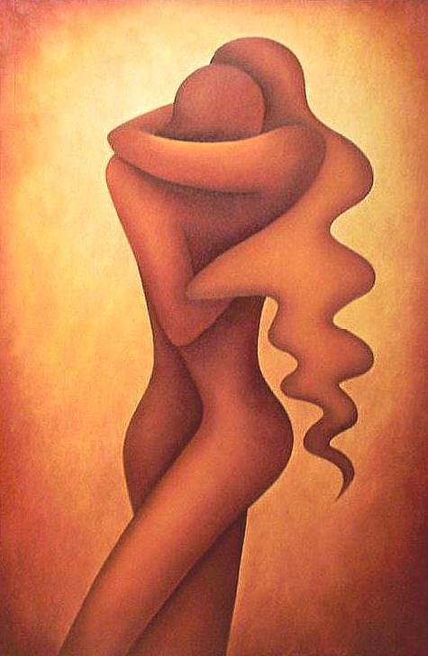Lovers Painting - Lovers by Anita Burnaz Lovers Painting - Lovers by Anita Burnaz