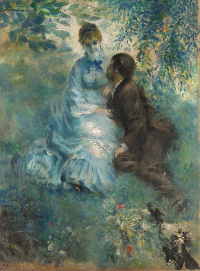 Pierre Auguste Renoir Painting - Lovers by Auguste Renoir