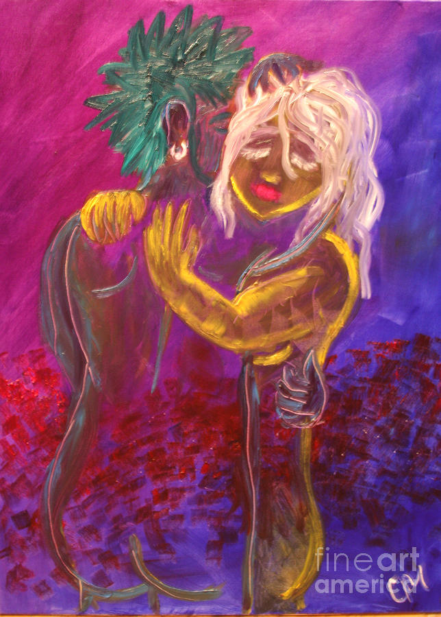 Lovers Embrace Painting by Cathrine Milson