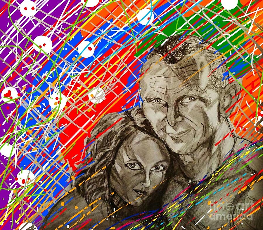 Lovers in abstract  Mixed Media by Mark Bradley