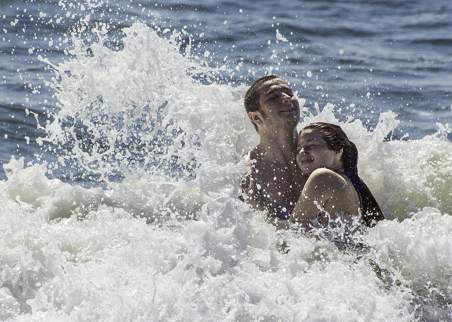 Lovers in the Surf Photograph by WAZgriffin Digital