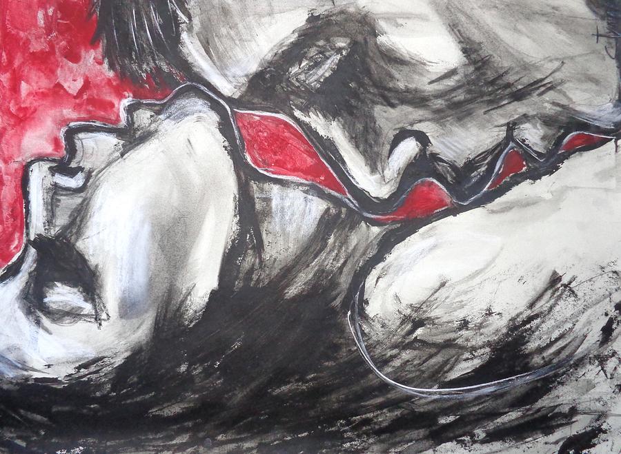 Lovers - Intimacy 1 Painting by Carmen Tyrrell