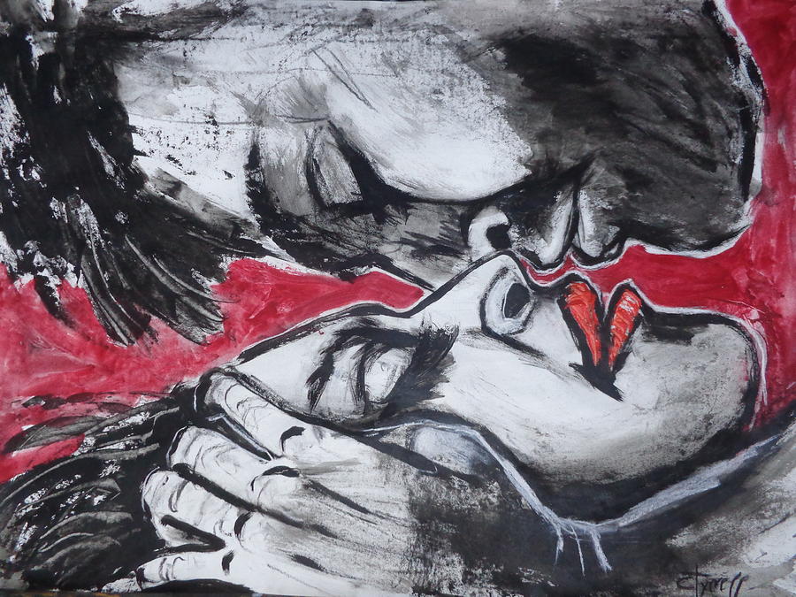 Lovers - Intimacy 3 Painting by Carmen Tyrrell