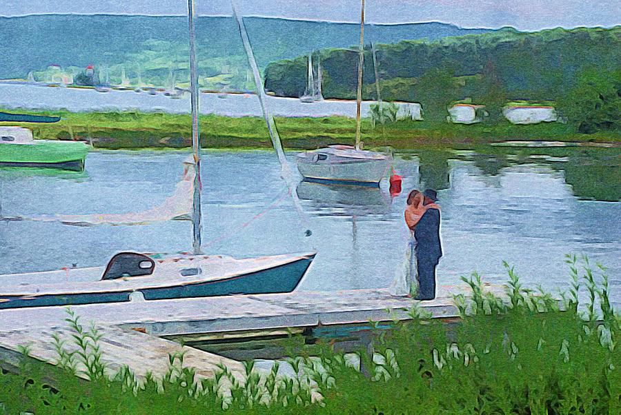Lovers on the lake Digital Art by Steve Glines