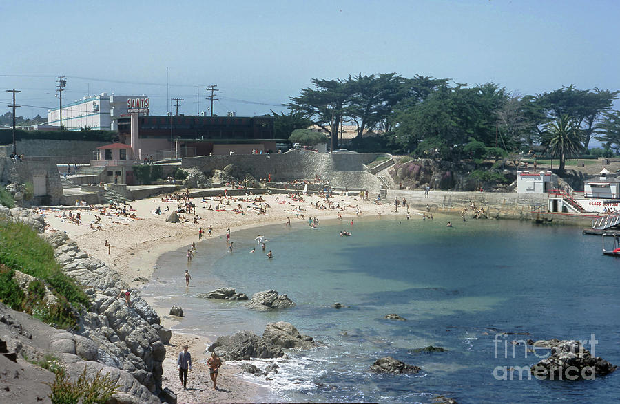 Beach Photograph - Lovers Point Beach, Pacific Grove, Calif. 1966 by Monterey County Historical Society