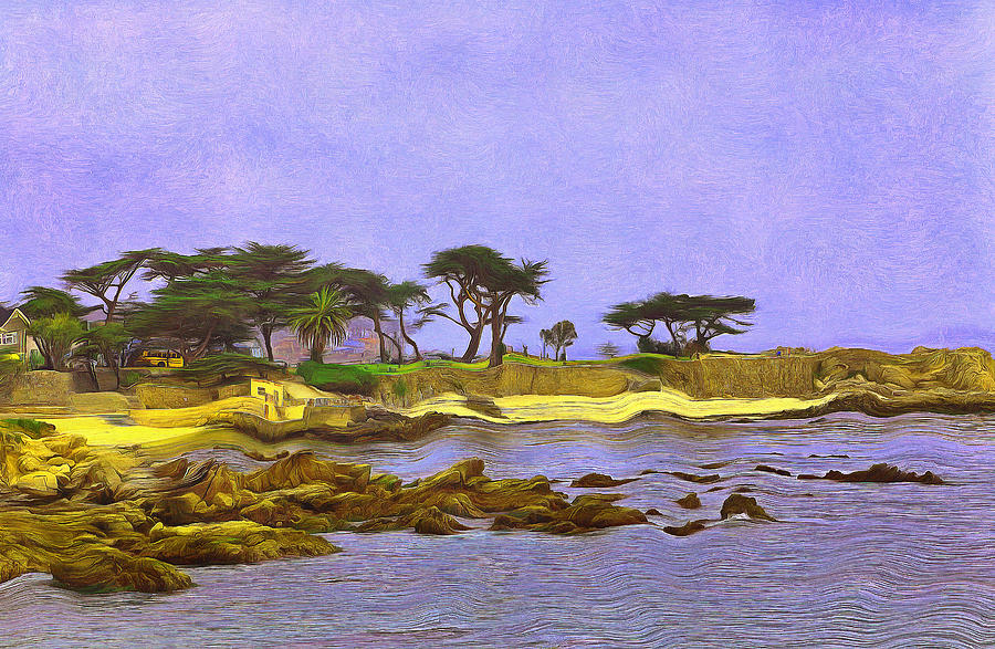 Lovers Point Monterey County Painting by Viktor Savchenko