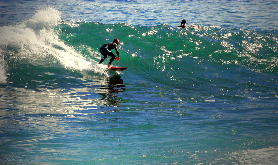 Lovers Point Surfers 004 Photograph by Joyce Dickens