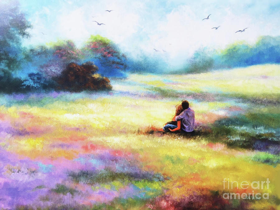 Lovers Rainbow Meadow Painting by Vickie Wade - Fine Art America