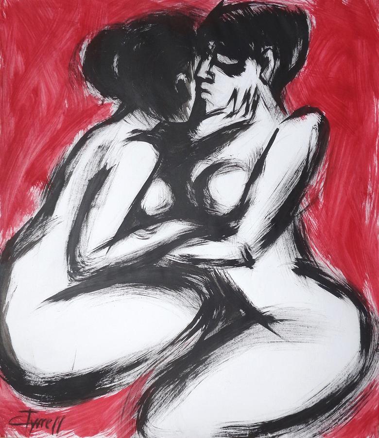 Lovers Painting - Lovers - Soft and Tender by Carmen Tyrrell