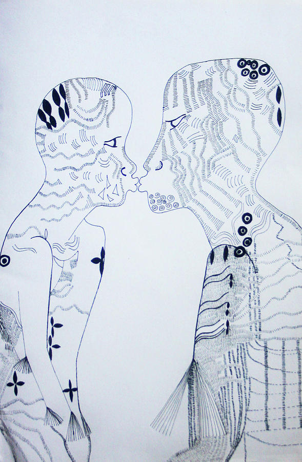 Loves Farewell Drawing by Gloria Ssali