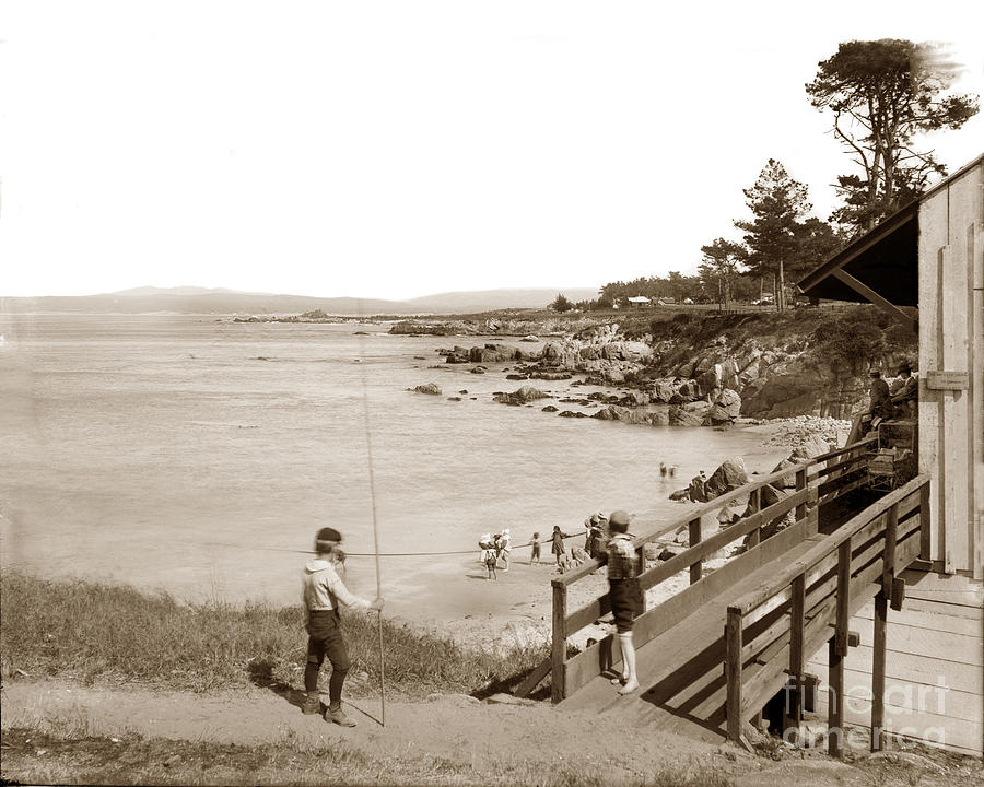 California Photograph - Loves Point Beach Pacific Grove Circa 1895 by Monterey County Historical Society