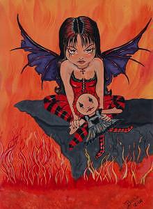 Fairy Painting - Loves Sacrifice by Bonnie Brewer Fairy Painting - Loves Sacrifice by Bonnie Brewer