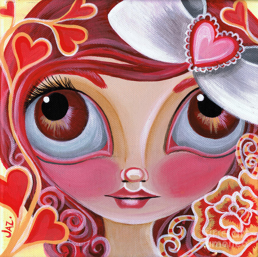 Flower Painting - Lovey Dovey by Jaz Higgins