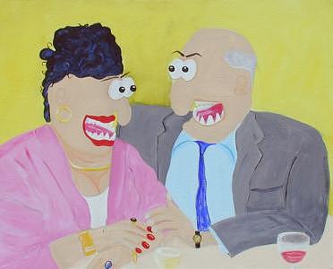 Loving Couple Painting by Sal Marino