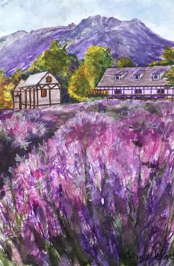 Loving Lavender Painting by Cheryl Wallace