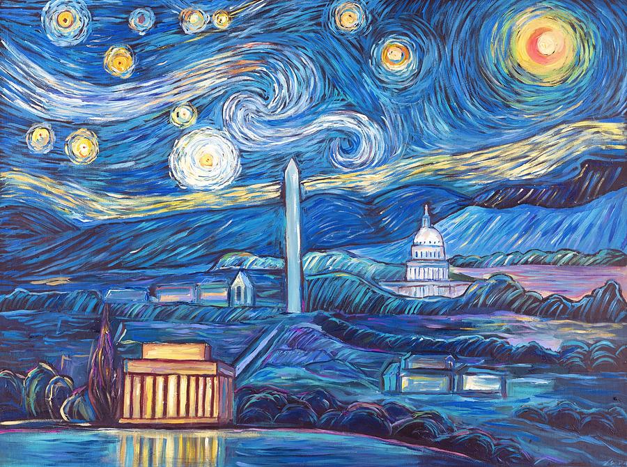 Vincent Van Gogh Painting - Van Gogh meets Washington D.c. by Zachary Sasim
