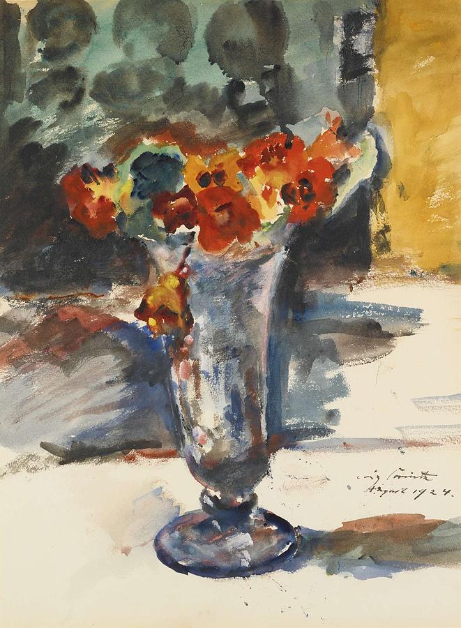 Lovis Corinth 1858 - 1925 Blumen In Einer Vase Flowers In A Vase Painting