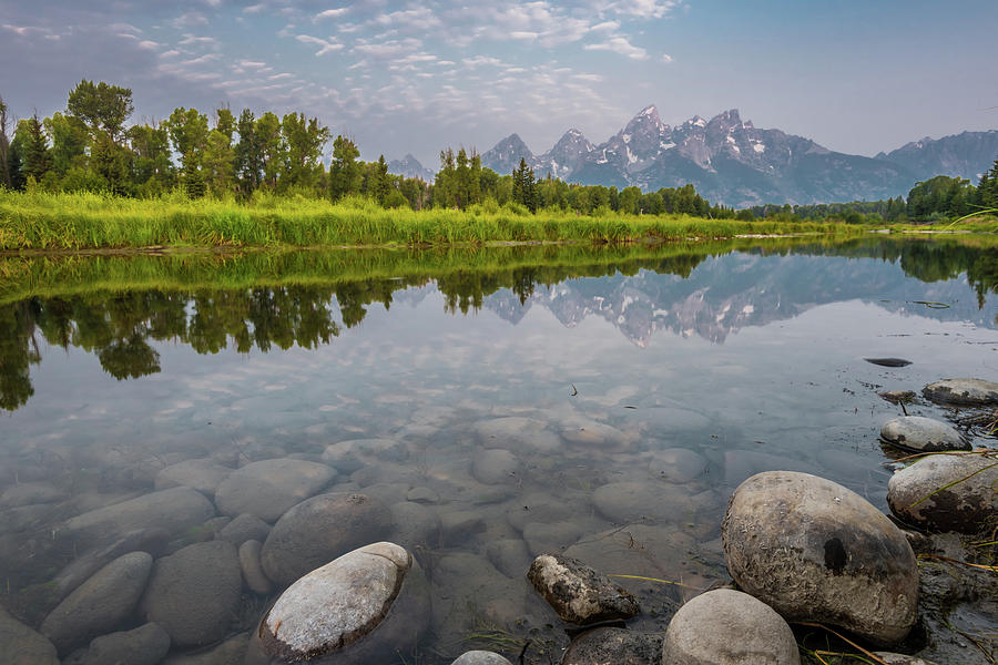 Low Angle of Snake River at Schwabacher Photograph by Kelly VanDellen