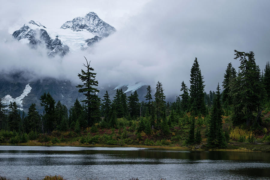Low Clouds on Mt Shuksan Photograph by Tom Cochran