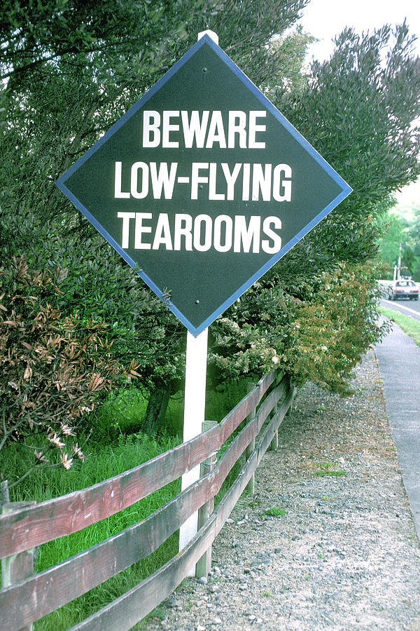 Low Flying Tearooms Sign