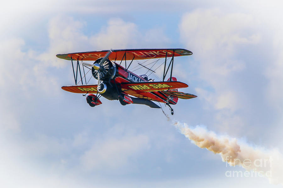 Low Pass Biplane Photograph by Tom Claud