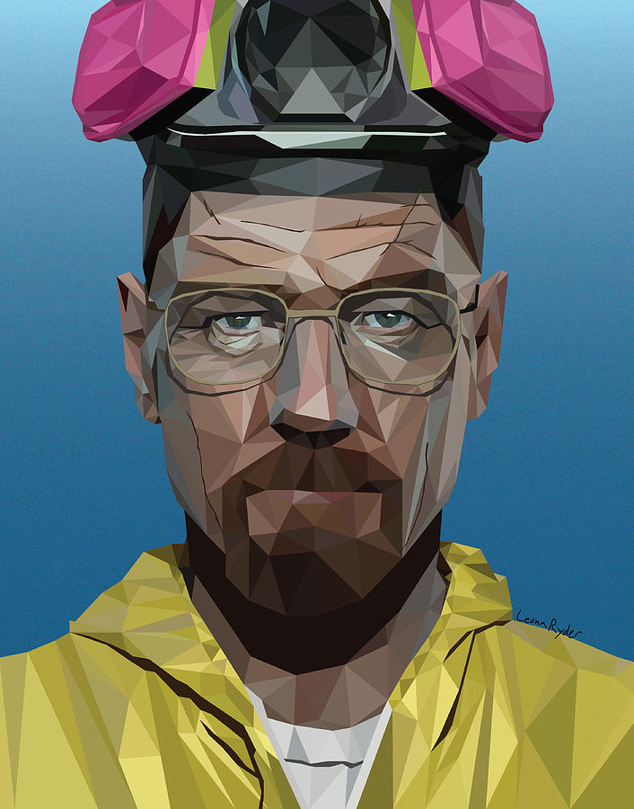 Low Poly Walter White Digital Art by Leona Ryder - Pixels