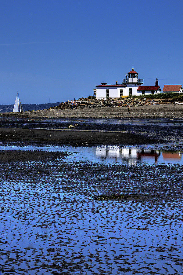 Low Tide at the Lighthouse Photograph by David Patterson