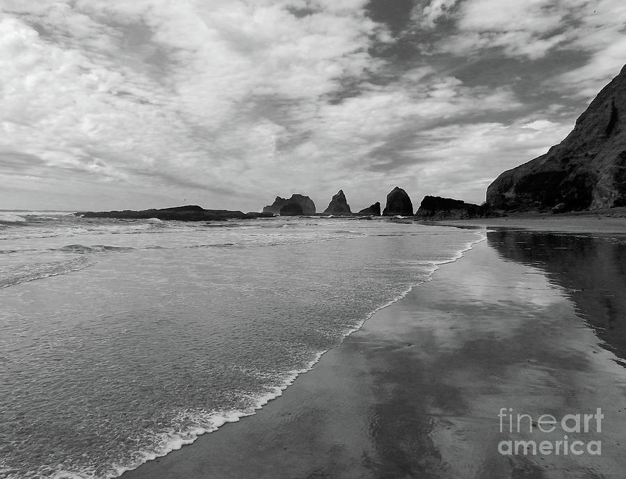 Low Tide - Black and White Photograph by Scott Cameron
