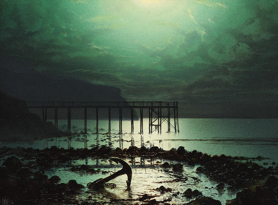 Nature Painting - Low Tide by Moonlight by WHJ Boot