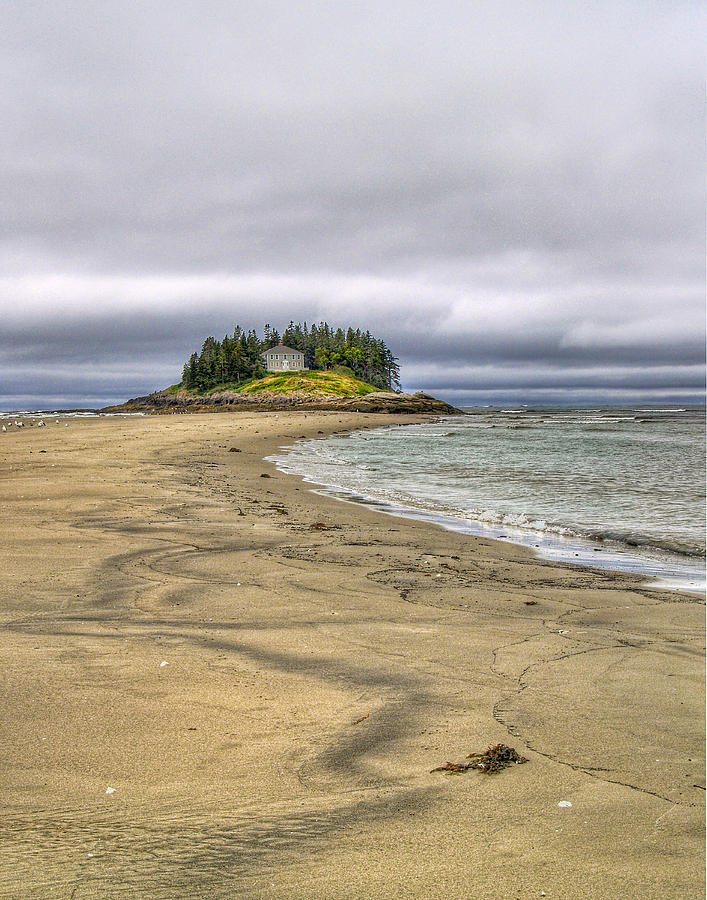 Low Tide in Popham Beach Maine Photograph by Tammy Wetzel