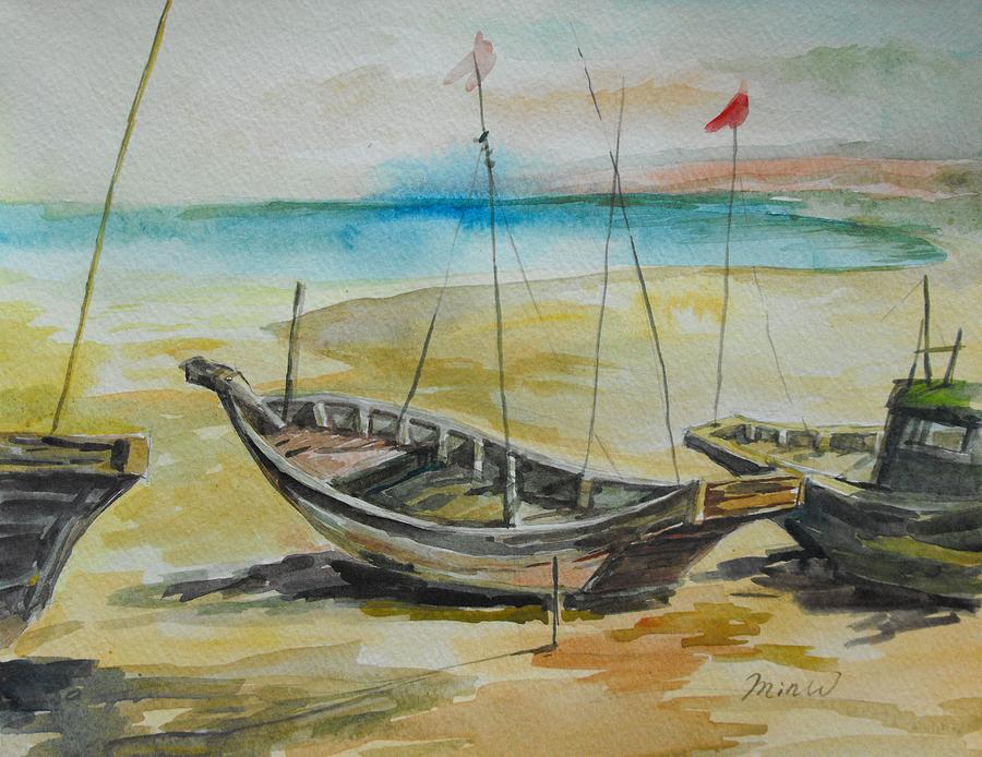 Low Tide Painting by L R B