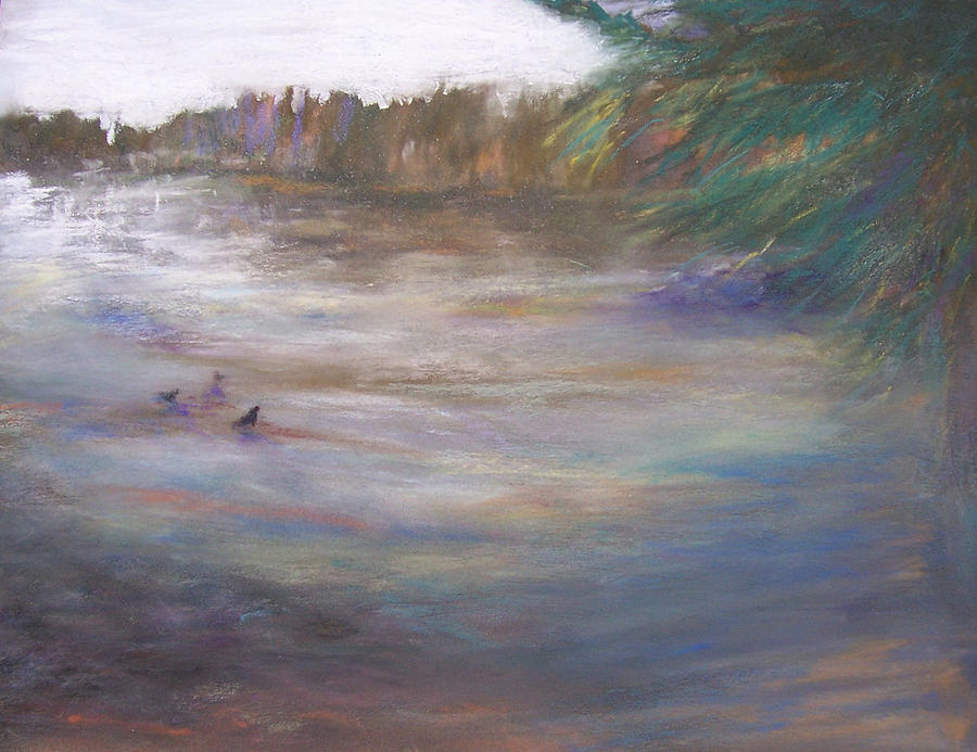 Low Tide - Near Esturary Painting by Jackie Bush-Turner