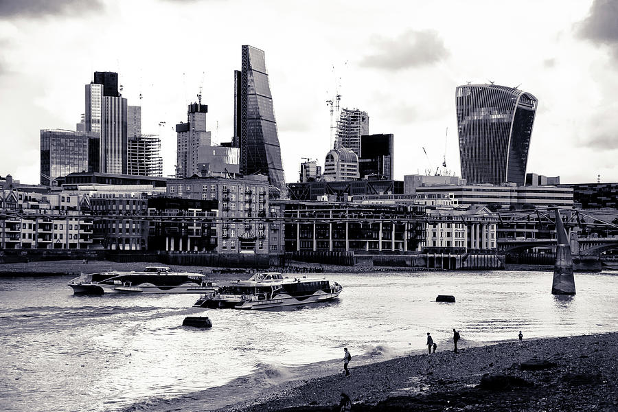 Low tide on the Thames Photograph by Christopher Maxum