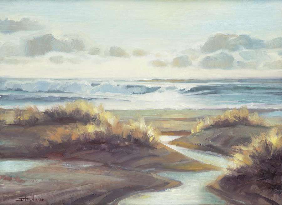 Ocean Painting - Low Tide by Steve Henderson
