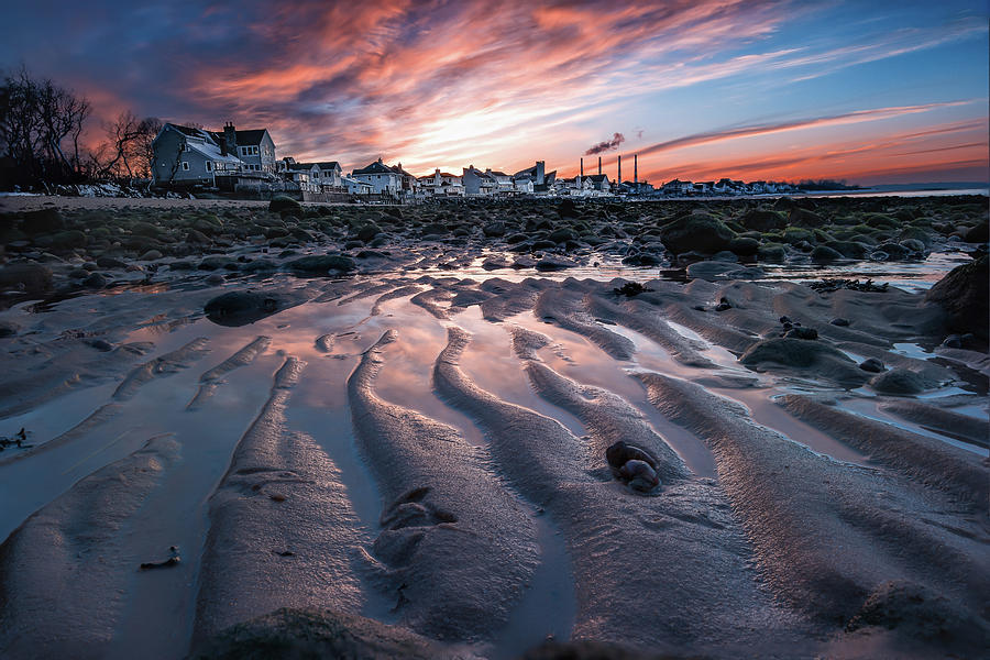 Low Tide Sunset in Northport, New York Photograph by Alissa Beth Photography