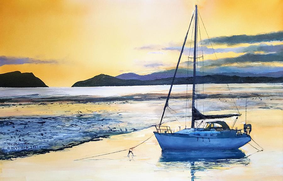 Low Tide Painting by Tim Johnson
