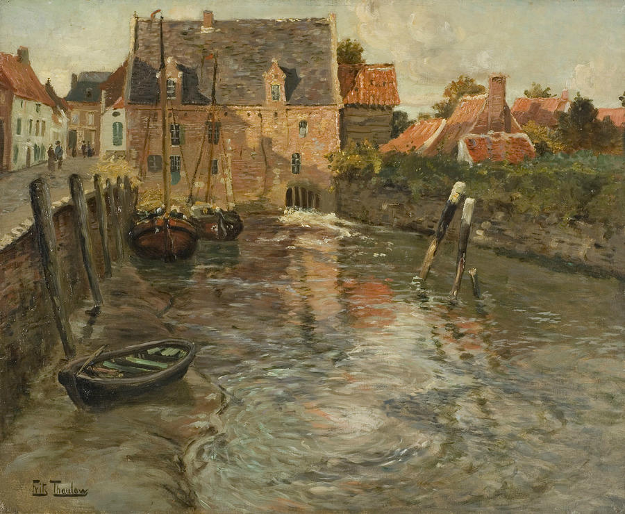 Low Water Painting by Frits Thaulow