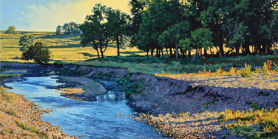 Low Water Morning Painting by Bruce Morrison