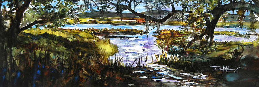 Summer Painting - Lowcountry Summer Marsh IV by Trish McKinney