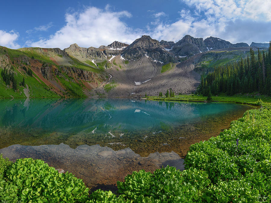 Lower Blue Lake Photograph by Aaron Spong