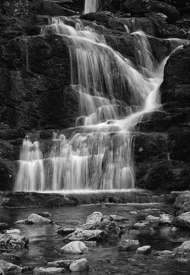 Lower Buttermilk Falls in Black and White Photograph by Raymond Salani III