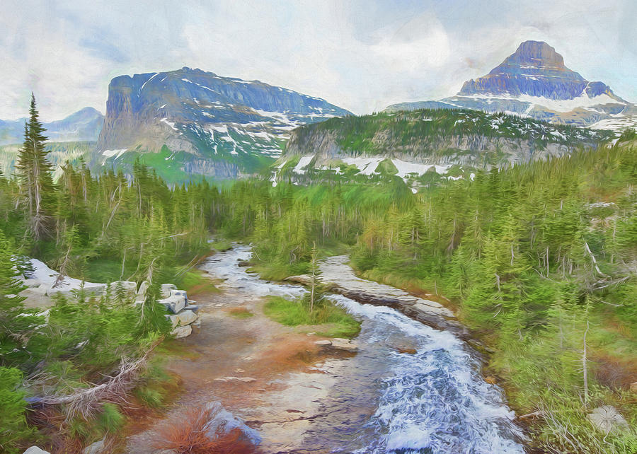 Lower Cataract Creek Painting Photograph by Allan Van Gasbeck