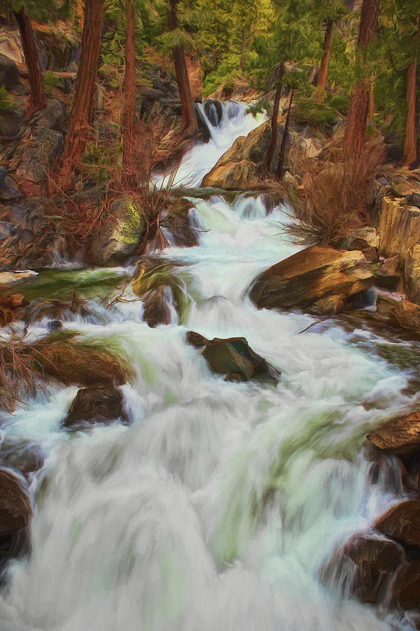 Waterfall Photograph - Lower Eagle Falls by Priscilla Burgers