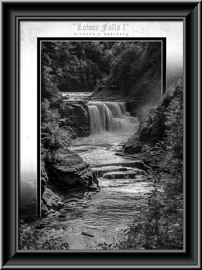 Lower Falls 1 BW Photograph by Rick Bartrand