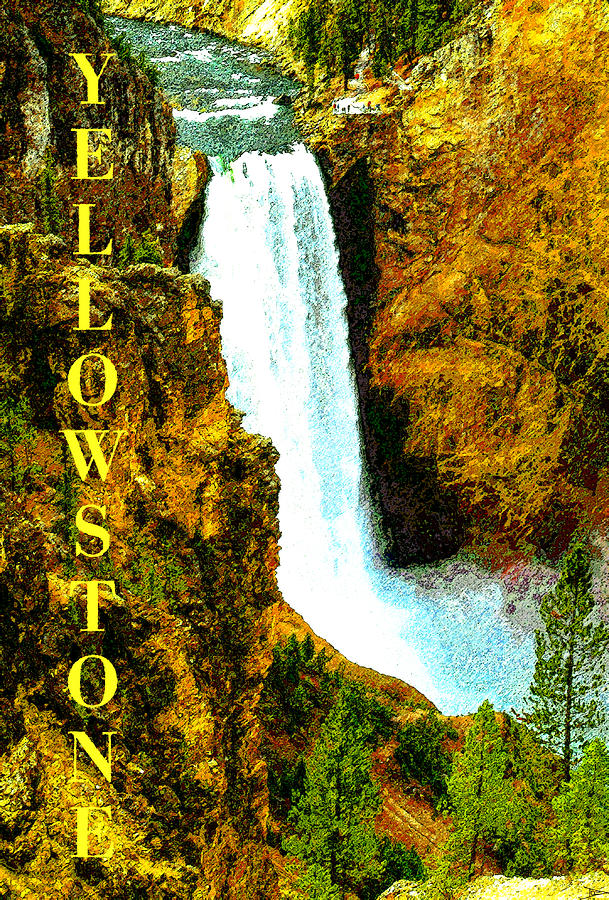 Lower Falls of the Yellowstone Painting by David Lee Thompson