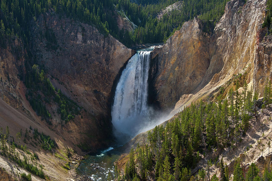 Lower Falls of Yellowstone River Photograph by Roger Mullenhour