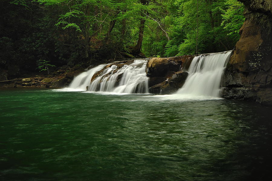 Lower Glade Creek Falls Photograph by Jeff Burcher