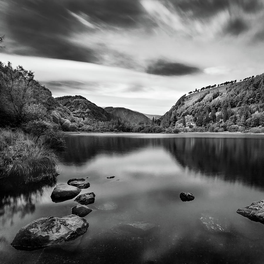 Nature Photograph - Lower Lake at Glendalough, County Wicklow - Ireland by Barry O Carroll