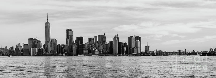 Lower Manhattan and the Brooklyn Bridge Photograph by Thomas Marchessault